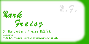 mark freisz business card